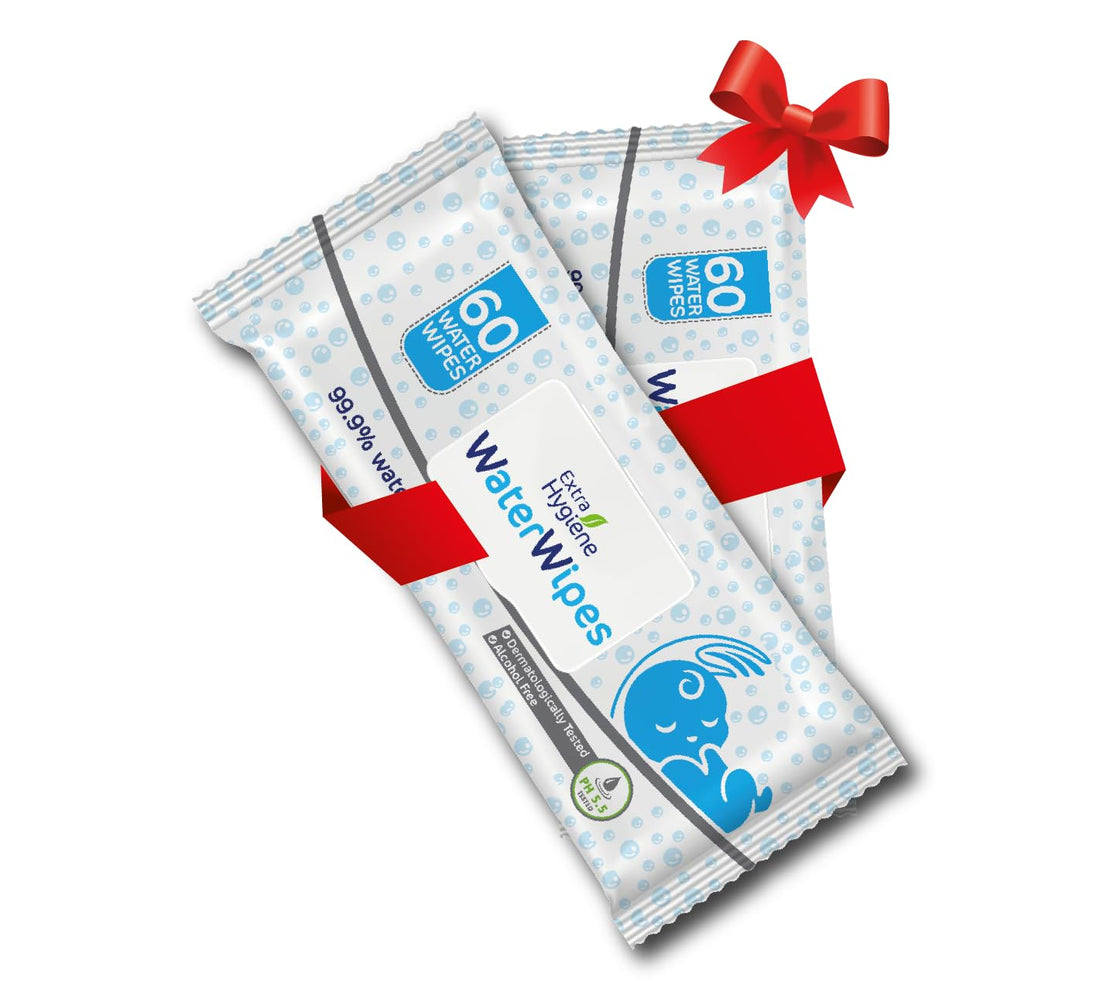 Extra Hygiene Water Wet Wipes Baby Cleansing 120W (60x2Pcs)