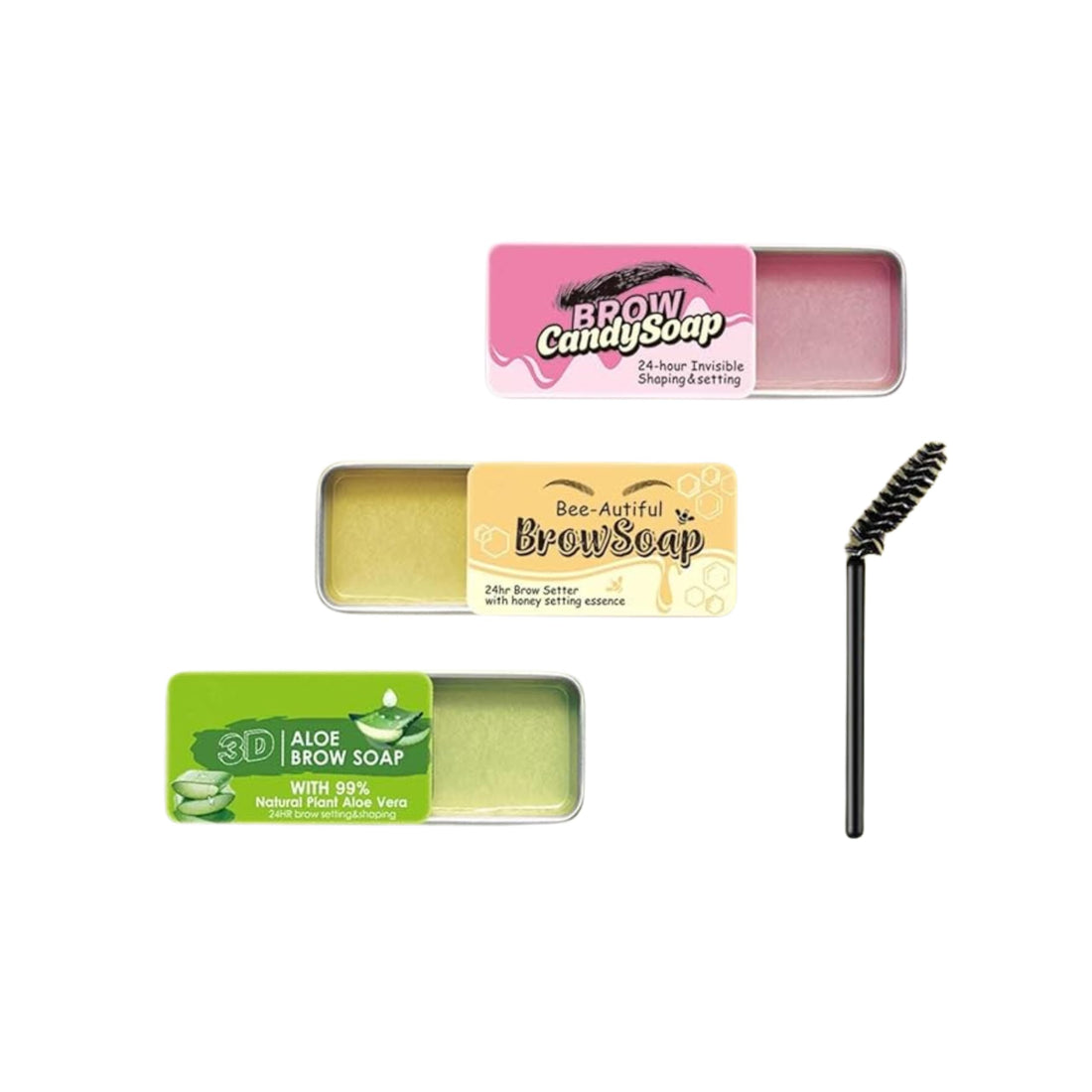 (buy oen get one free) Eyebrow Wax Clear Brow Gel - All Day hold Waterproof Clear Eyebrow Gel, Lift & Freeze Brow Soap for Brow Lamination Effect, Eye Brow Wax Without Residue
