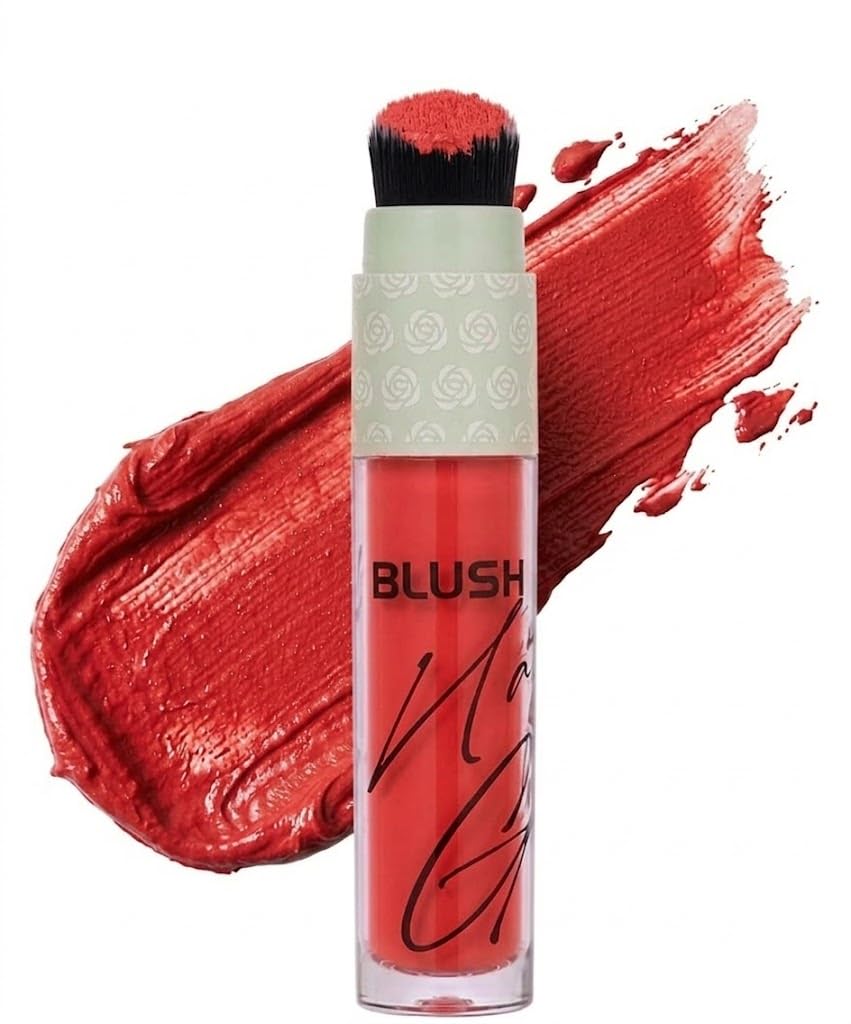 Blush LIQUID, Blushers for Cheeks Make up, Waterproof Cream Blush Stick with Brush, Easy Application, Shimmery, Blends Perfectly to Skin (BELLEVE)