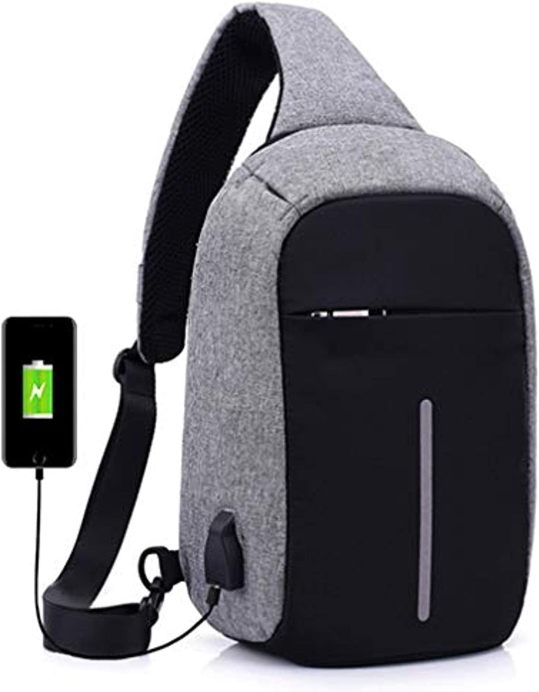 Men Backpack Shoulder Bag Single Strap Crossbody Bag Waterproof Chest Bag for Camping Hiking Cycling Travel Outdoor