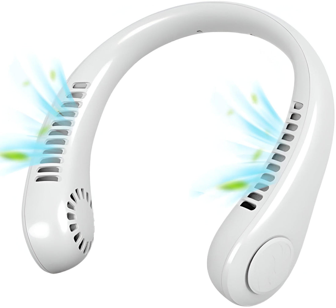 Next Generation Bladeless Portable Neck Fan with USB Charging: Keep Cool on the Go with the Ergonomic Neck Fan
