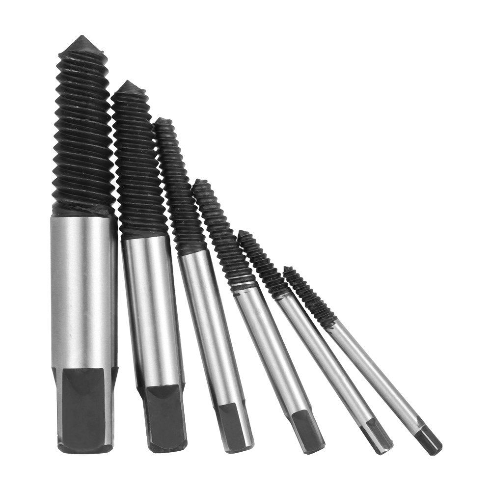 Other 6pcs Broken Bolt Screw Extractor Remover Set Easy Out Drill Bits Tools Kit 3-22mm