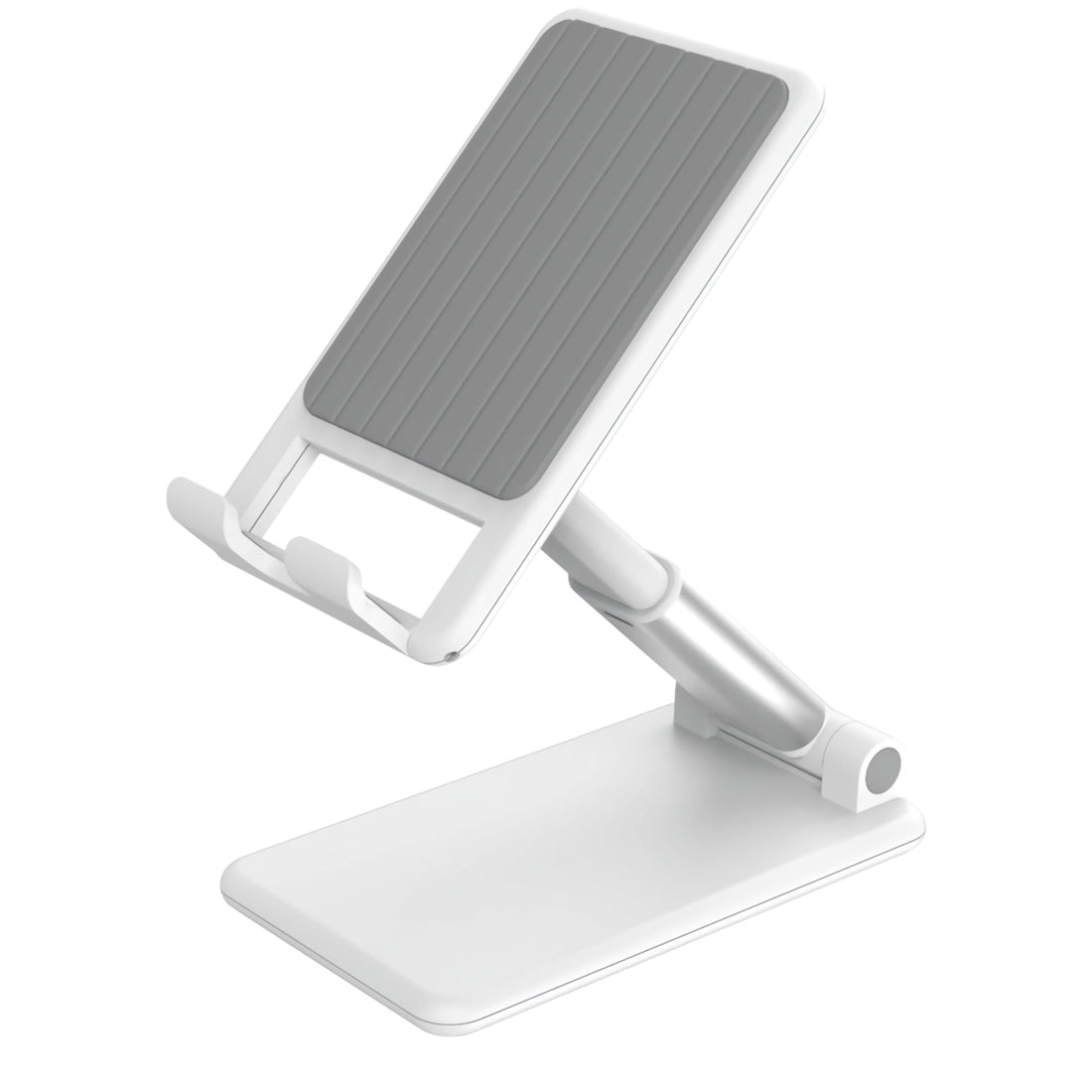 Lamicall DP05 aluminum Adjustable Phone Stand 270° Rotating & Height Adjustable Foldable Desk Holder for Phones & Tablets up to 9.7" (White)