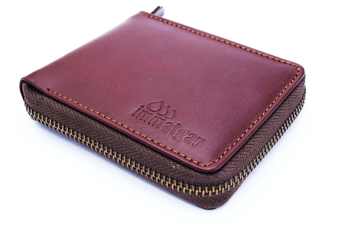 immatgar Premium Full-Grain Cowhide Leather Wallet for Men and women – Luxury Gift Wallet Handcrafted Durable and Stylis (Brown)