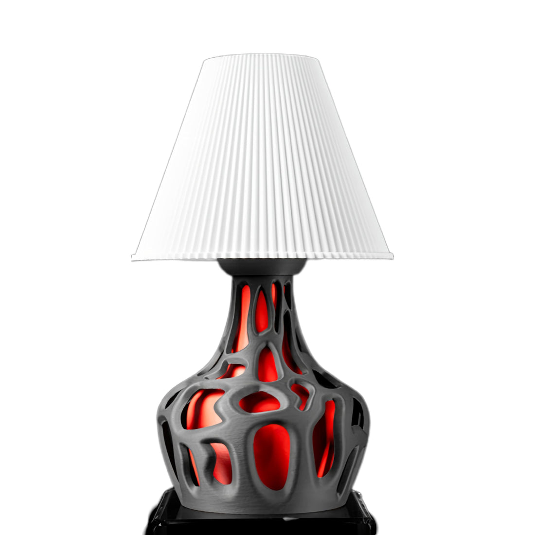Slime Table Lamp – Modern Decorative Bedside Lamp with 3D Hollow Base, Ambient Red Glow, Unique Contemporary Design Nightstand Lamp for Bedroom, Living Room, Office