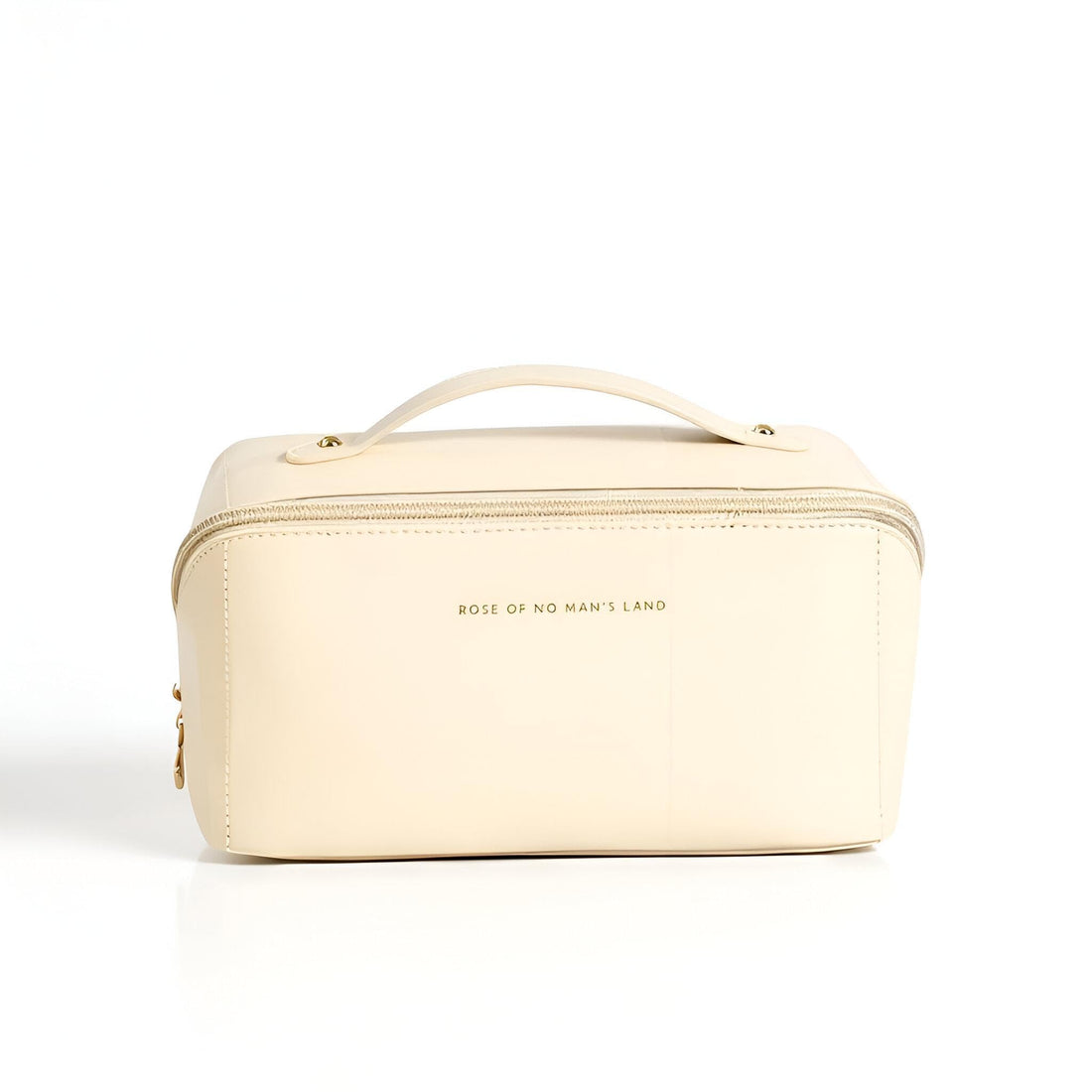 Travel Cosmetic Case - Large Capacity Leather Makeup Bag Featuring Waterproof Material, Easy to Carry, and Multiple Compartments for Efficient Storage (white)