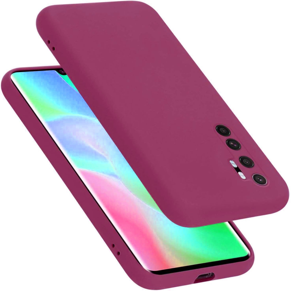 Silicone Case Anti-Shockproof With A Modern Streamlined Design, Camera Protection And Inner Lining, Compatible with Mi Note 10 Lite (Light Purple)