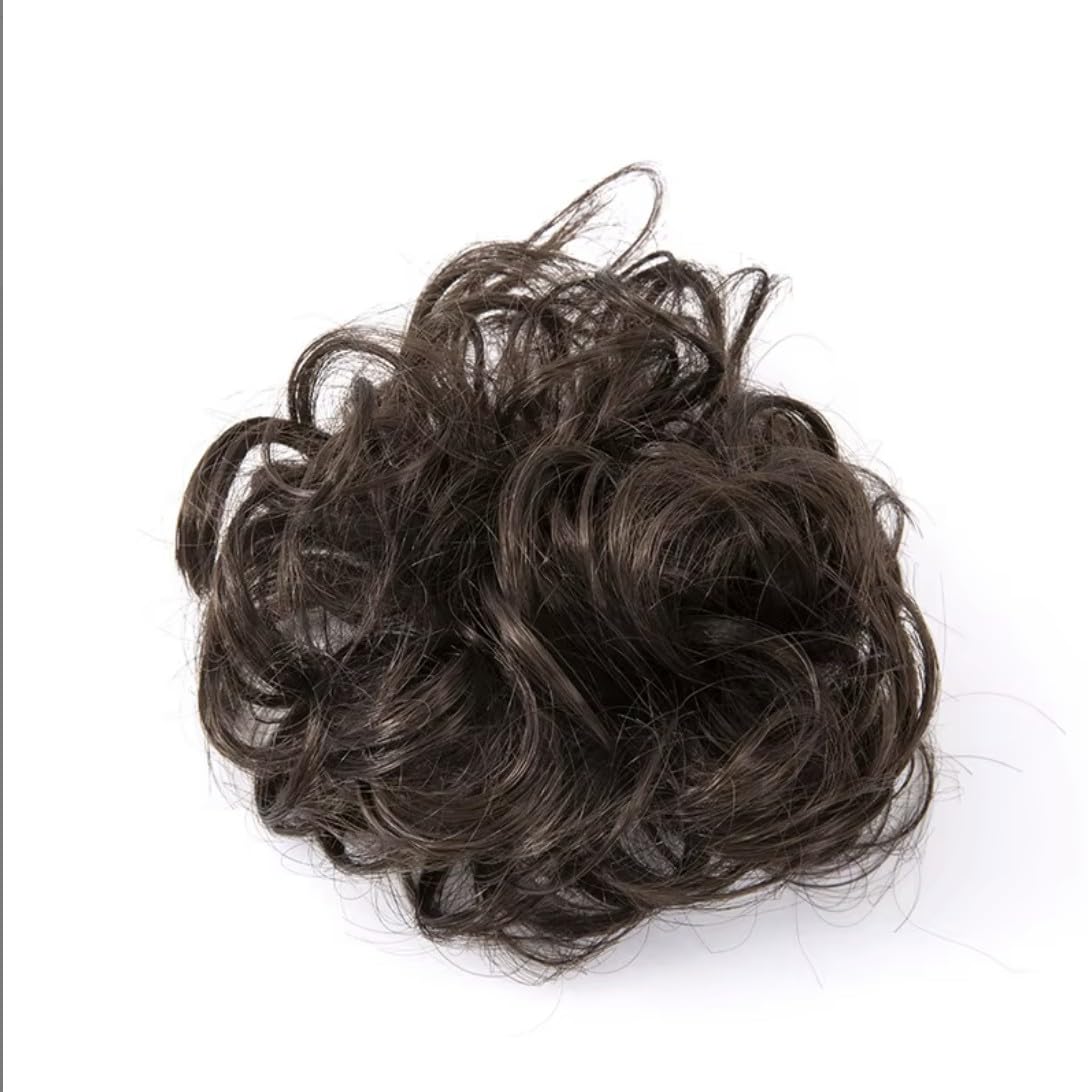 ECIF Synthetic Braided Chignon Hair Bun Clip – Clip-In Hairpiece, High-Temperature Fiber, Easy to Wear, Natural Look for Women & Girls (#6, مشبك)