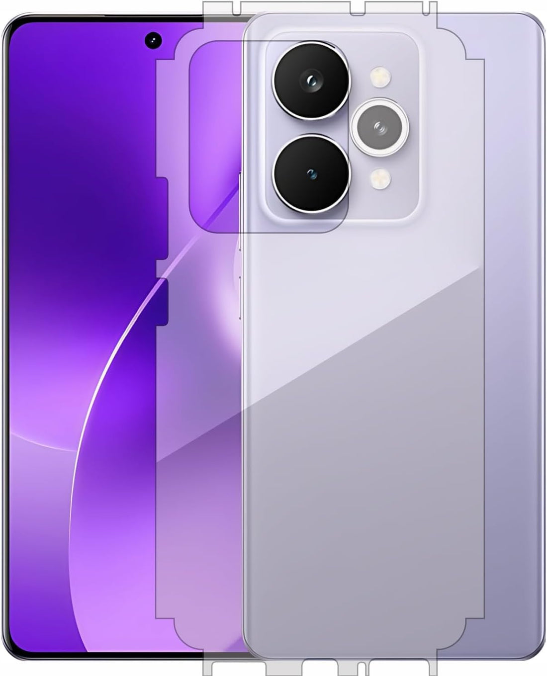 Back Sticker Screen Protector Gelatin Clear HD Full Side Anti Scratch Compatible With Realme 15 pro