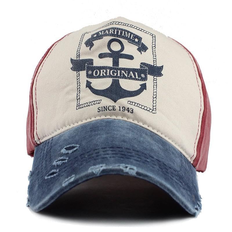 Maritime Anchor Baseball Cap, Vintage Distressed Style, Since 1943