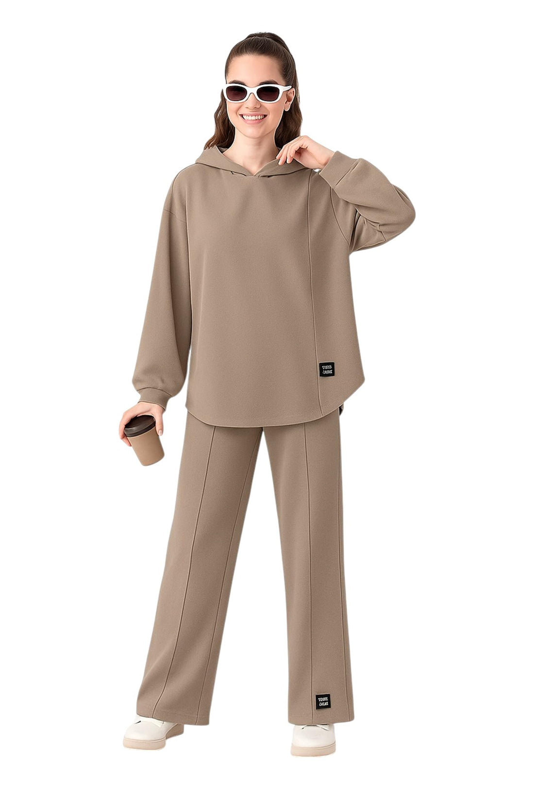 Romba Women's Athletic Set – Soft and Comfortable Cotton Material Wrinkle & Pilling Resistant – Romba Girls & Women Hooded Sports Trung