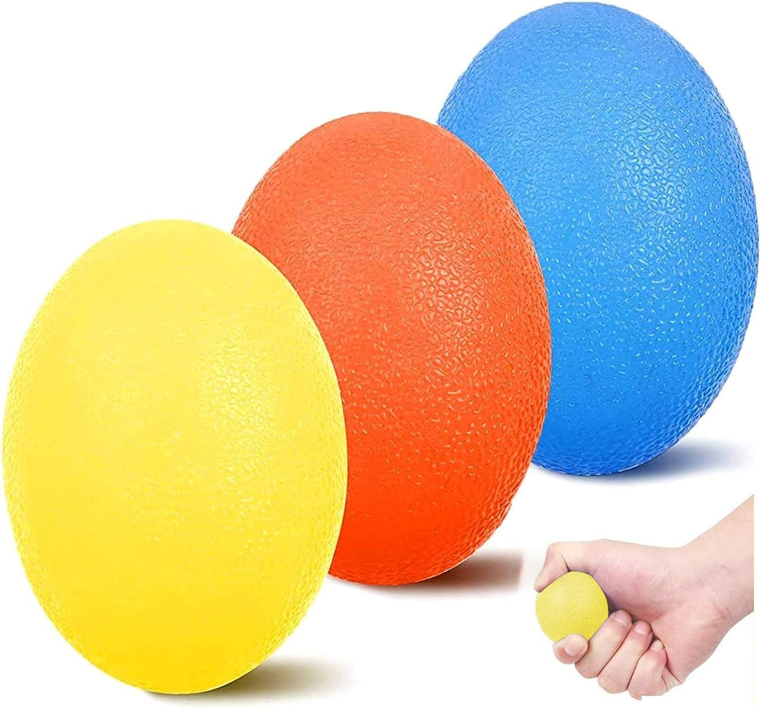 Mmgoqqt Adults and Kids(3 Pack), Hand Grip Strength Trainer, Finger Resistance Exercise Squeeze,Hand Exercise Therapy for Anxiety