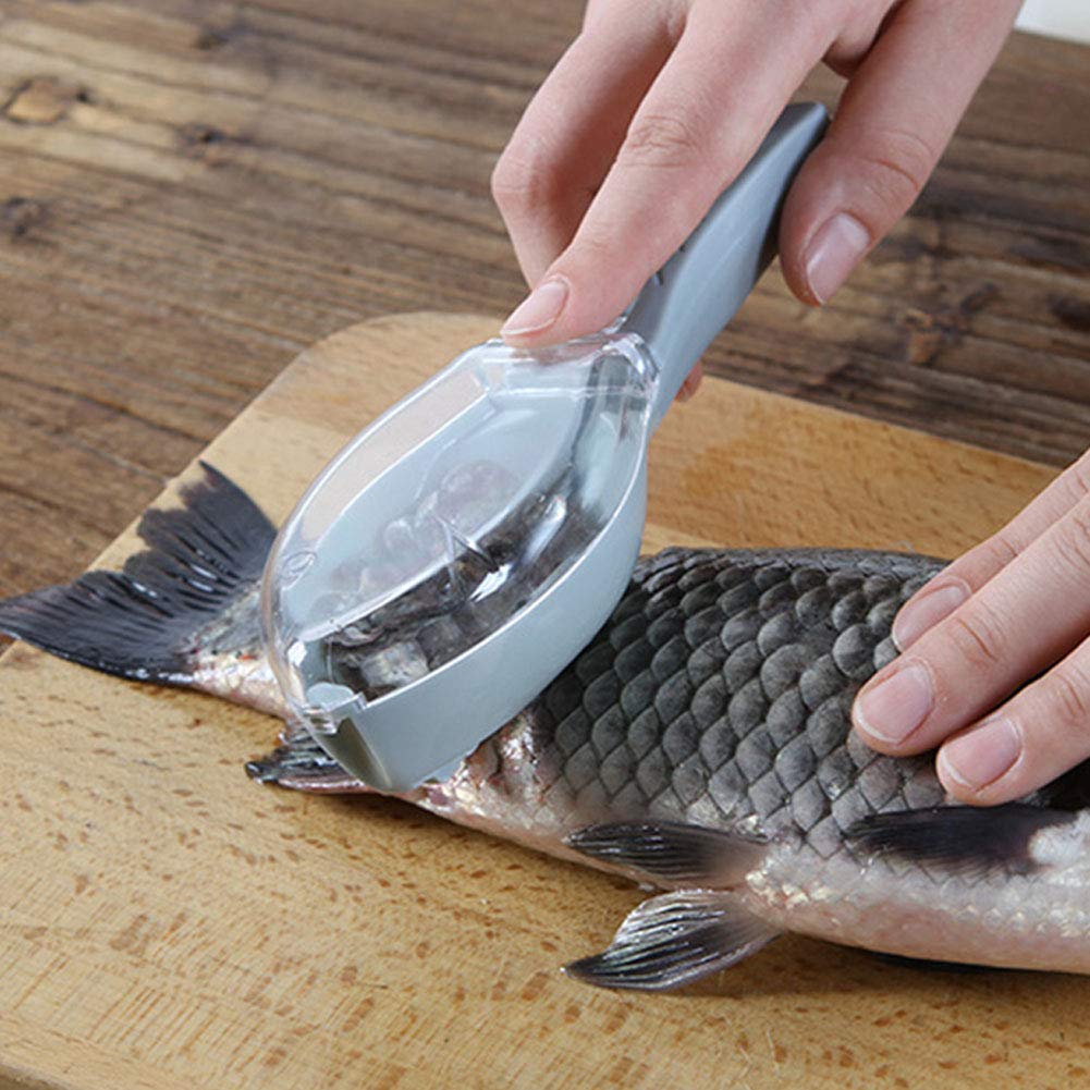 Fish Scale Scraper,Fish Scaler Sawtooth Scale Descaler Scraper Cleaner Fish Scales Brush Shaver Remover Scale Knife Peeler Skin Peeler Fish Tools Kitchen Gadget