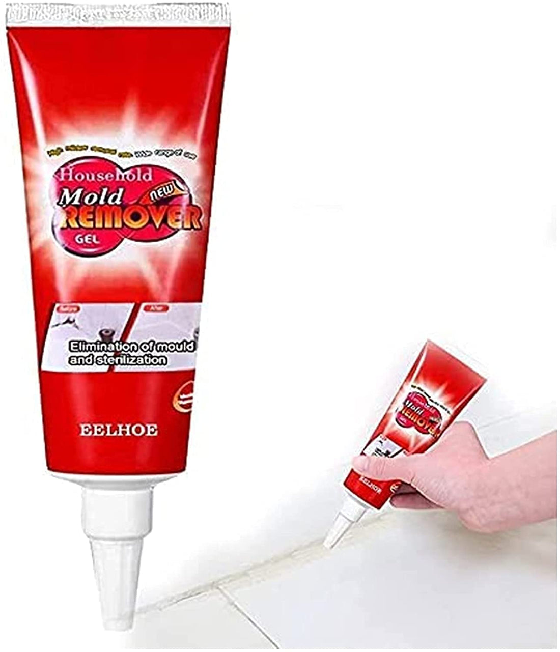 Mould Magic Gel, Mold Remover Gel, Household Mold Remover Gel, Mold and Mildew Remover Cleaning Gel, Powerful Quick Mold Remover Gel, Suitable for Wall Tiles Kitchen Bathroom(120g)