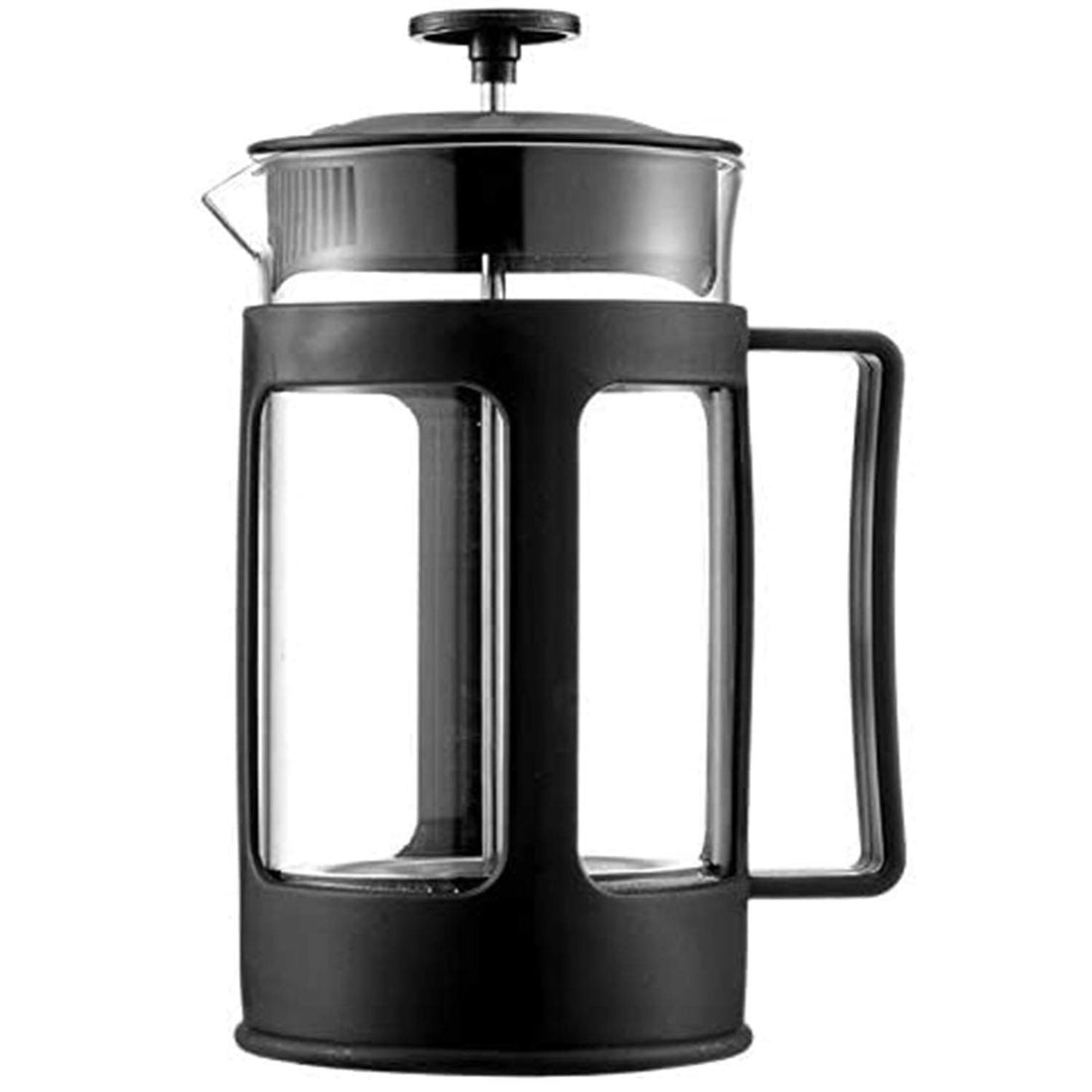 Kirmax Glass French Press Coffee Tea Maker, 600Ml Coffee Press, Borosilicate Glass with Heat Resistant Handle