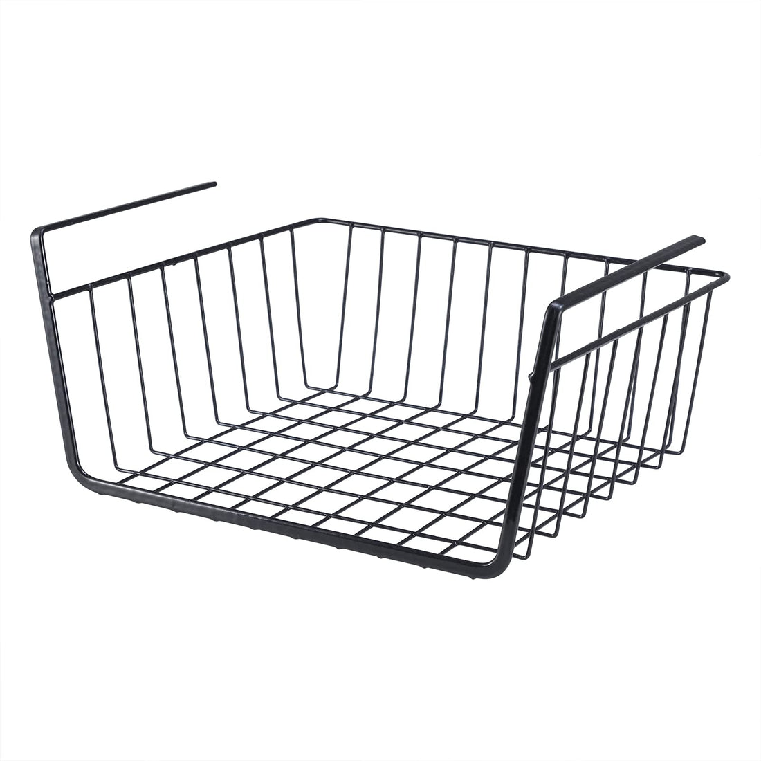 Undershelf Storage Basket Under Shelf Wire Basket Household Metal Under Shelf Hanging Storage Bin Basket Slides Under Shelves for Storage Space Saving for Kitchen Pantry Bookshelf (Small, 1 PC)