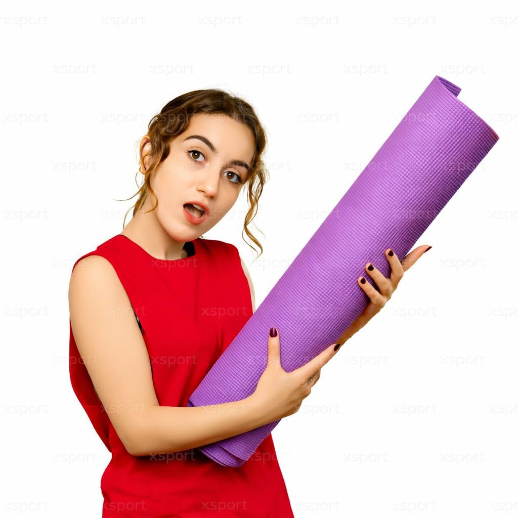 XSPORT Exercise Mat for Home, Gym or Outdoor Activities 10mm Thick - High Quality Material Made of Safe and Environmentally Friendly PVC Material with Carrying Bag