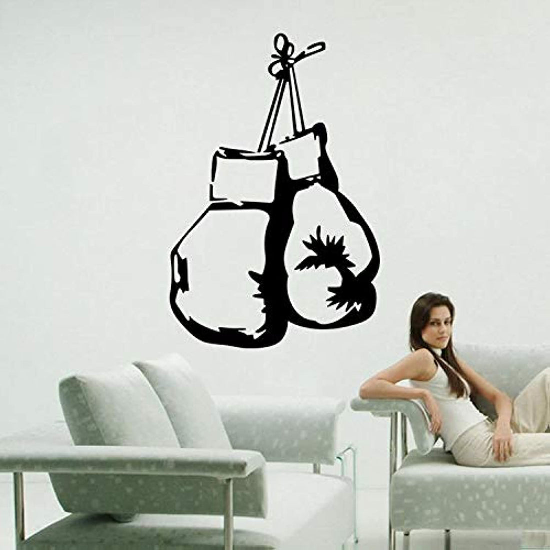 Fashion Daren Boxing Gloves Decorative Wall Stickers bedroom stickers Original Design Wall Stickers Wall Decals