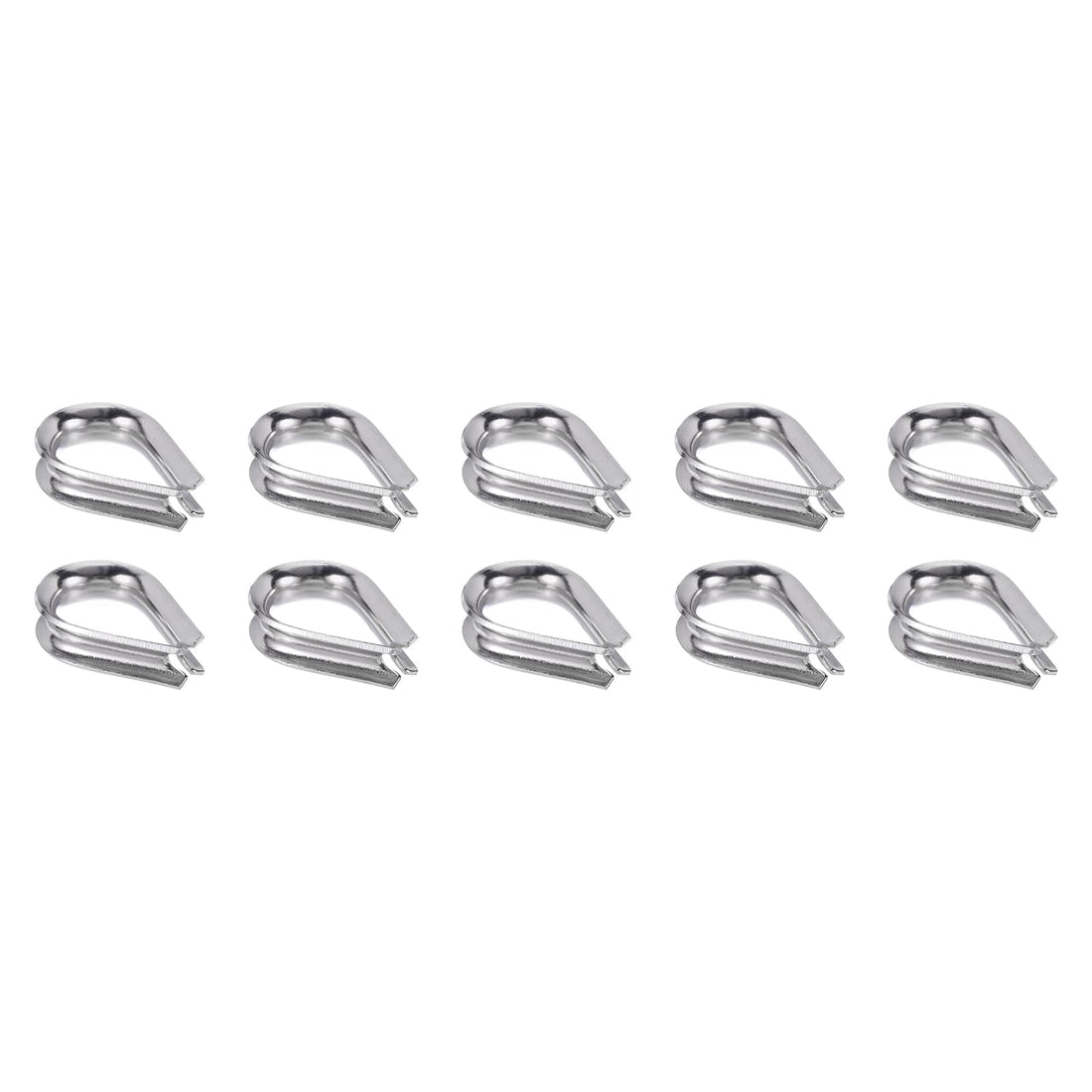 PATIKIL 5/32" Wire Rope Thimbles, 10 Pcs Wire Rope Rigging 316 Stainless Steel Thimble for 2mm Diameter Loop Lifting Cable