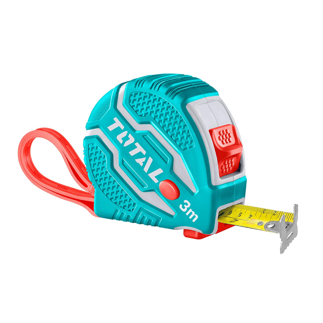 TOTAL MR LIGHT Iron Steel Measuring Tape, 3 m x 16 mm, Multicolour