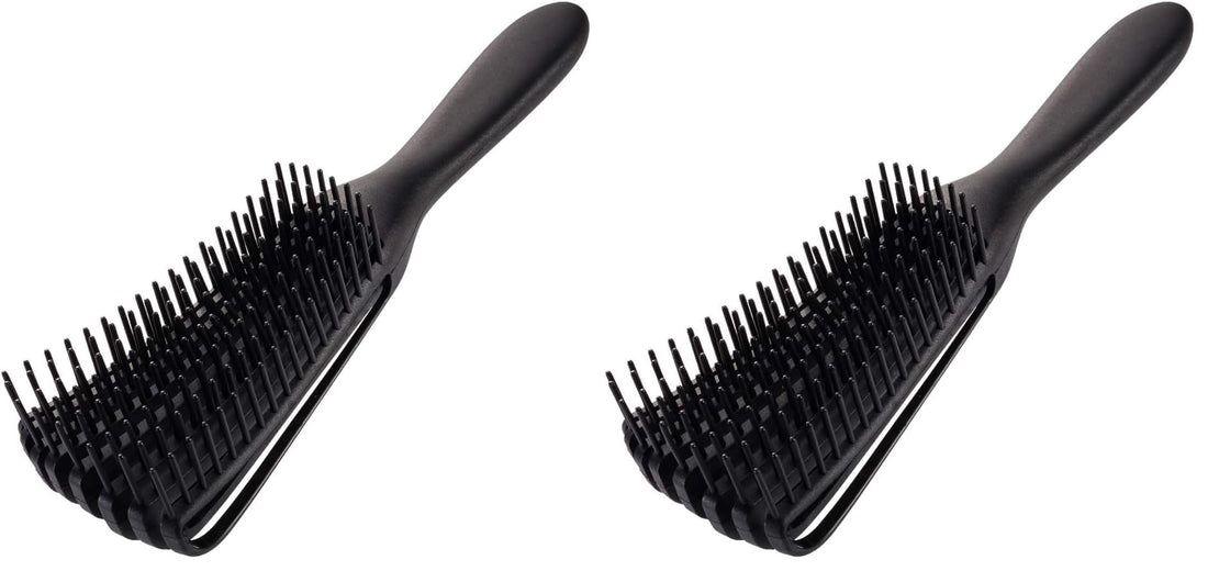 Detangling Brush for Blue Natural Hair and Curly Hair,Soft Detangling Comb Detangler Hair Brush for African American 3c/4b/4c Hair,Afro hair,Thick Hair,Wavy Hair or Fine Hair,Wet&Dry (Black)