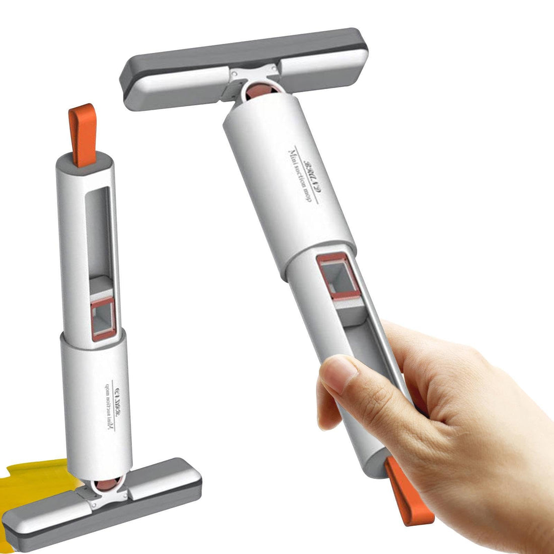 Portable Short Mop | Small Automatic Pressure Desk Mop - Portable Self Compression Dry Sponge Mop for Table Living Room Kitchen