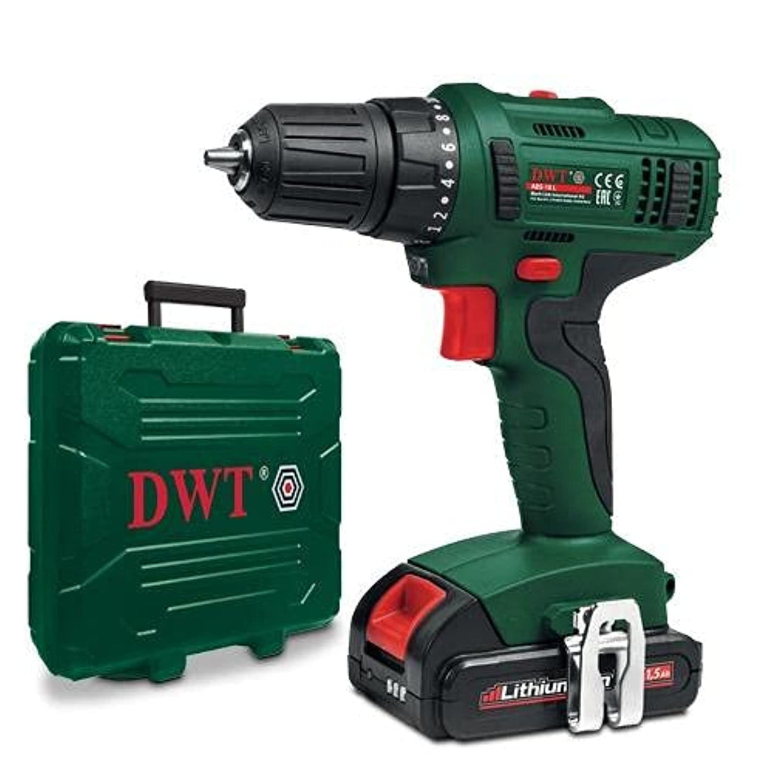 DWT Cordless Drill 18V 10mm 1.5AMP +Extra Battery