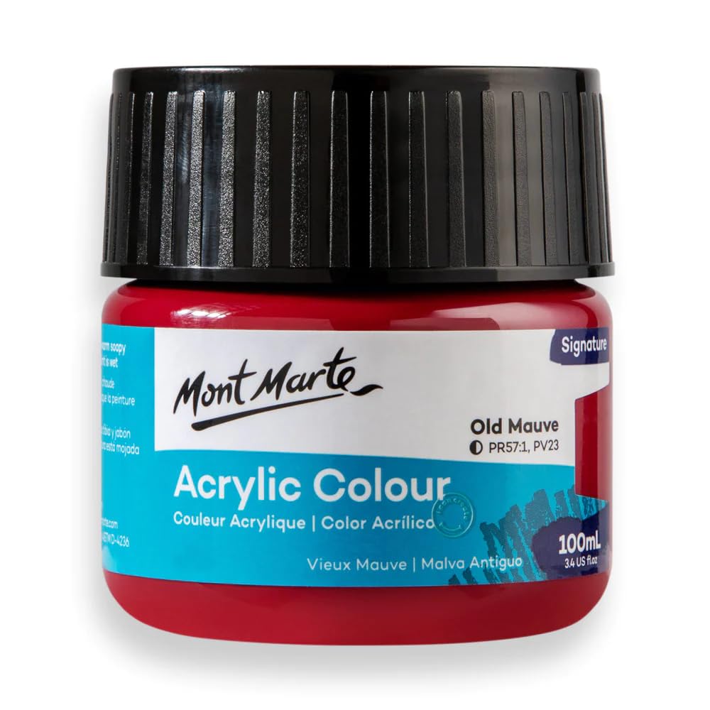 Monte Marte MSCH1012 Acrylic Colour Paint 100 ml, Old Mauve