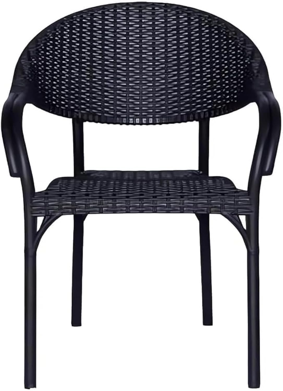 Rattan Plastic Chair 63 * 64 * 82 black Chair Assurance Man Plastic From Prince Plast (Black)