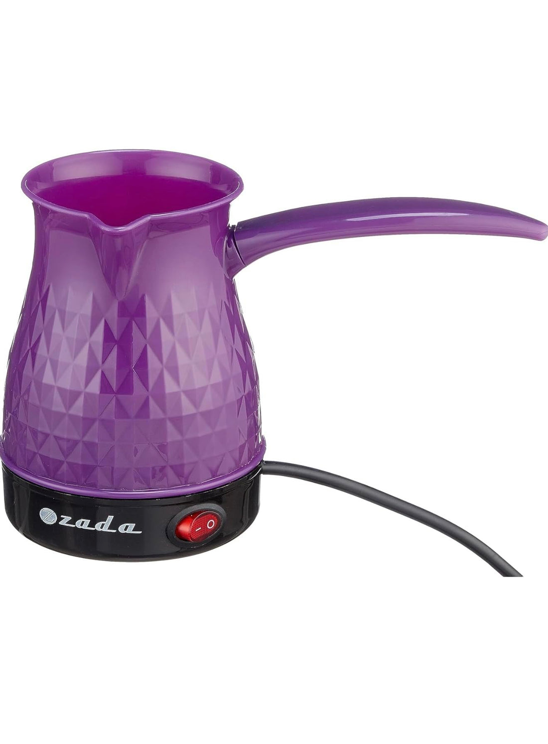 FLAMNGO Turkish Coffee Pot, 350W Heating Element, 75cm Cable Length, 5 Cups Capacity, 0.5L Tank, Plastic Body (Purple)