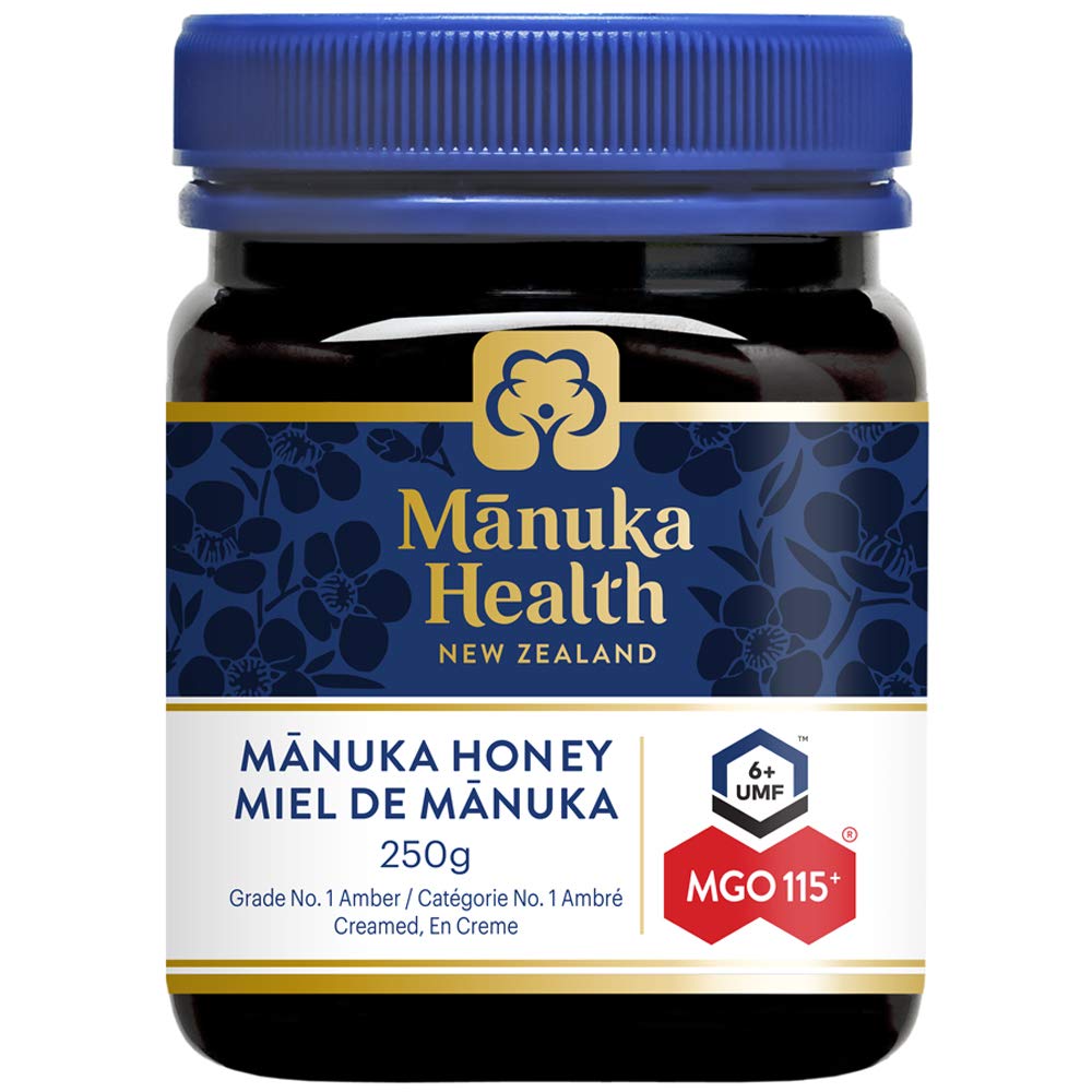 Manuka Health Premium Honey MGO 115+| Certified UMF 6+ Bronze 250g | Pure Raw Honey New Zealand | Unpasteurized & Non-GMO