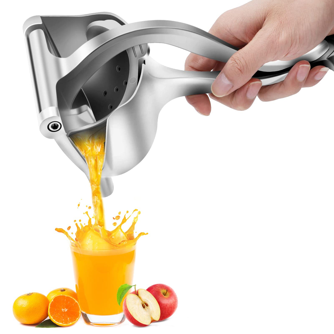 Manual Fruit Juicer Stainless Steel Hand Squeezer Alloy Lemon Squeezer, Orange Juicer Detachable Extractor Tool for Home Metal Household Machine