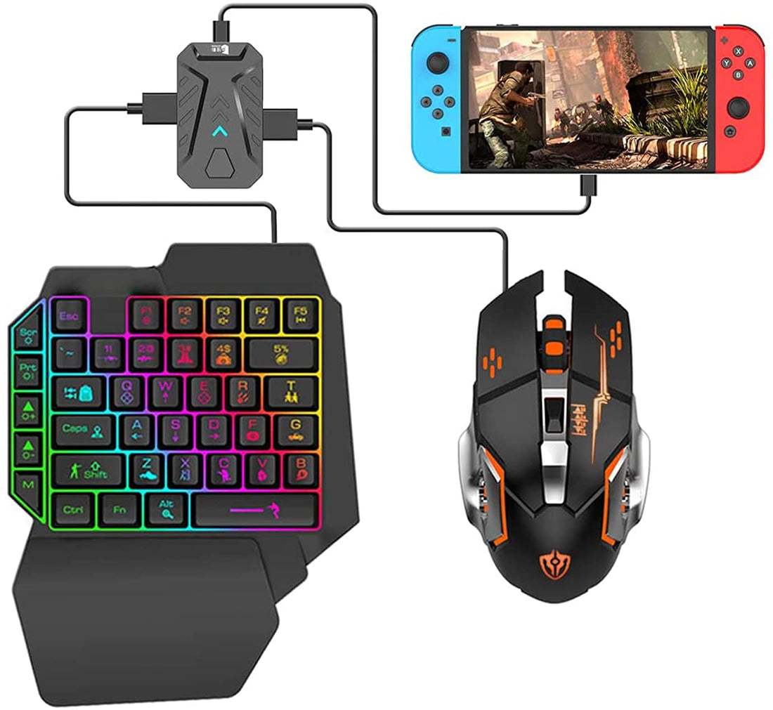 viden MIX master Gaming Keyboard Mouse Converter Set, RGB Mouse & Keyboard Combo Pack for PS3 / PS4 / PS5 / Xbox One / Nintendo Switch