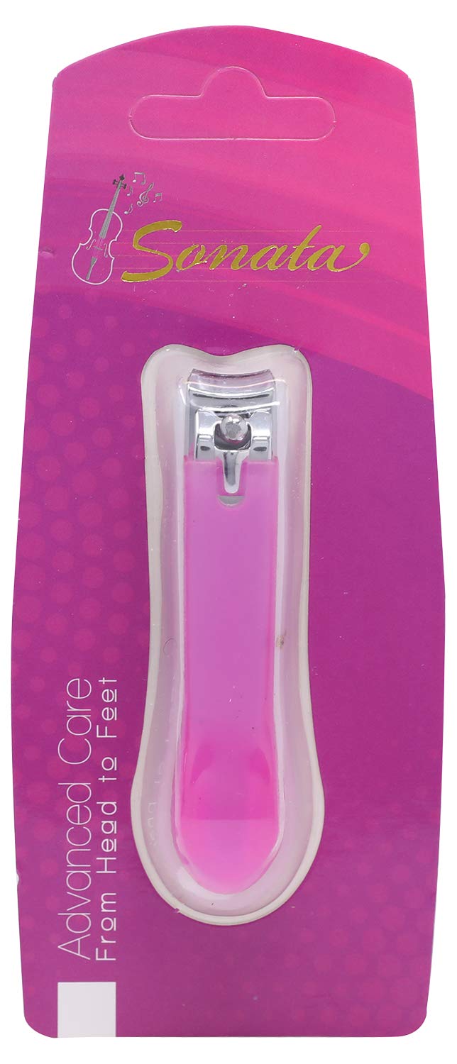 Sonata Big Stainless Steel Nail Clipper - Pink