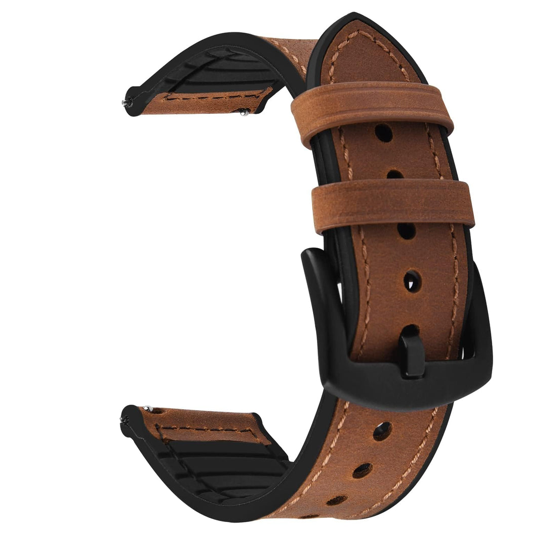 Fullmosa 20mm/22mm Watch Strap, Leather and Meex Smart Watch Strap Compatible with Amazfit/Huawei/Casio/Fossil, for Men and Women