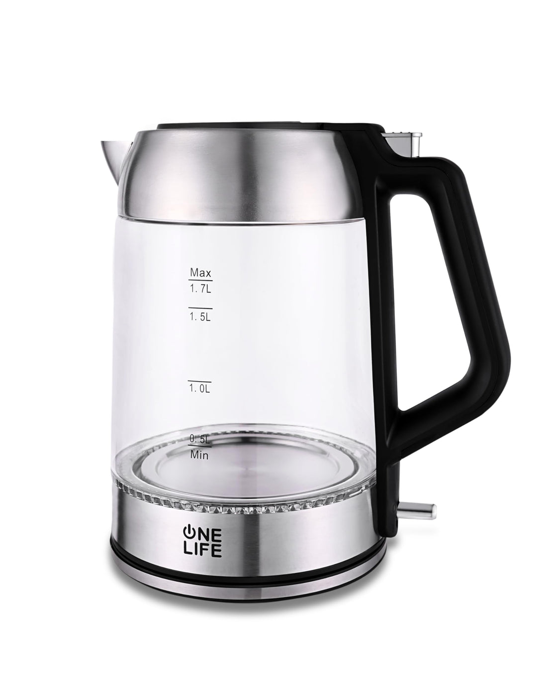 One Life Kettle Glass & stainless steel -1.7 Liter EKC1805GS-2200 Watt