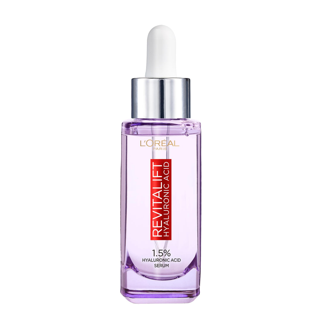 L'Oréal Paris Revitalift Hyaluronic Acid Serum, 1.5% Pure Concentrated Micro-Epidermic Hyaluronic Acid Dropper Serum, intensely hydrates and replumps lines and wrinkles, 30ml