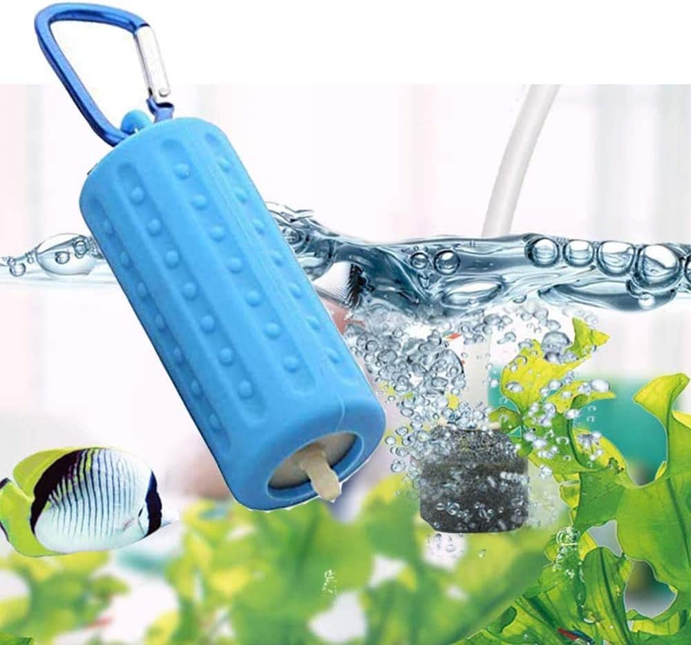 USB Aquarium Air Pump, Mini Aquarium Air Pumps, 5V Fish Tank Air Pump, Silent Aquarium air Pump, Small Oxygen Pump with Air Stone Tube and Silicone Tube, Aquarium Oxygen Aeration Pump