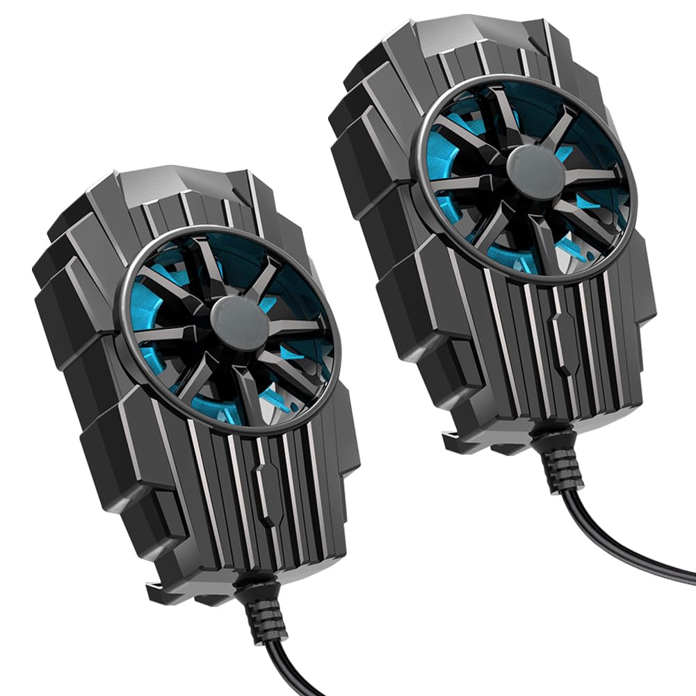 Phone Cooler, 2 Pcs Phone Cooling Fan, Mobile Phone Clip On Cooling Fan, Quick Cooling, Mobile Phone for Live Streaming, for Smartphone