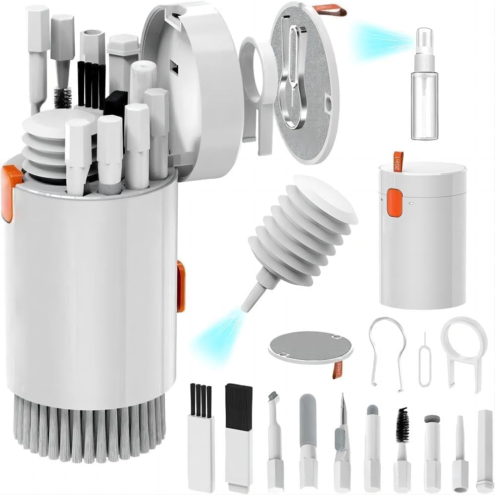 20 in 1 Multipurpose Device Cleaner Cleaning Kit for Laptops, Smartphones, Keyboards, Desktop & Earphones(White)