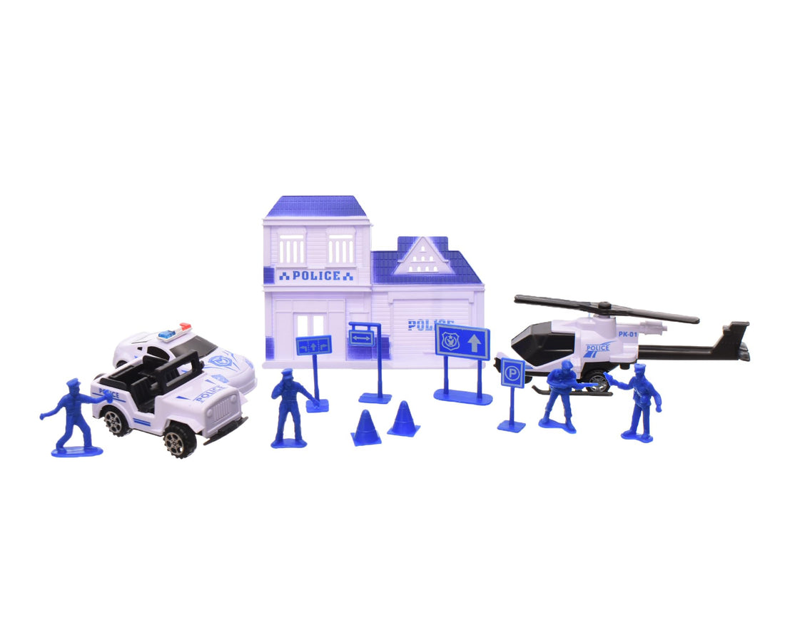Karol Police Station Set +3 Years -ZYX-123 boy toys, girl toys, birthday gift, Christmas gift, growth, fun, for kids.