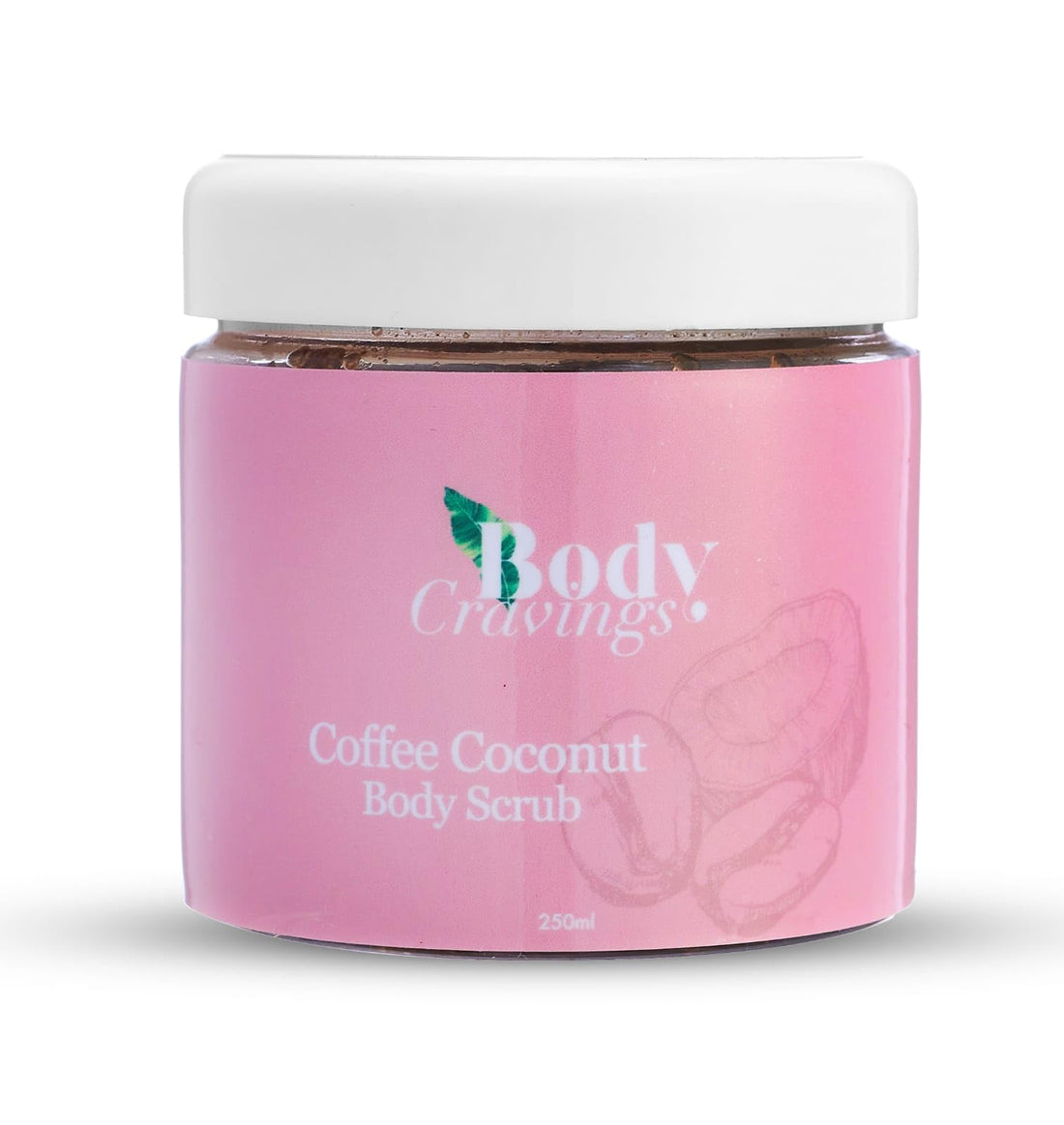 BODY CRAVINGS Coconut Coffee Body Scrub 250 Ml Dark Brown