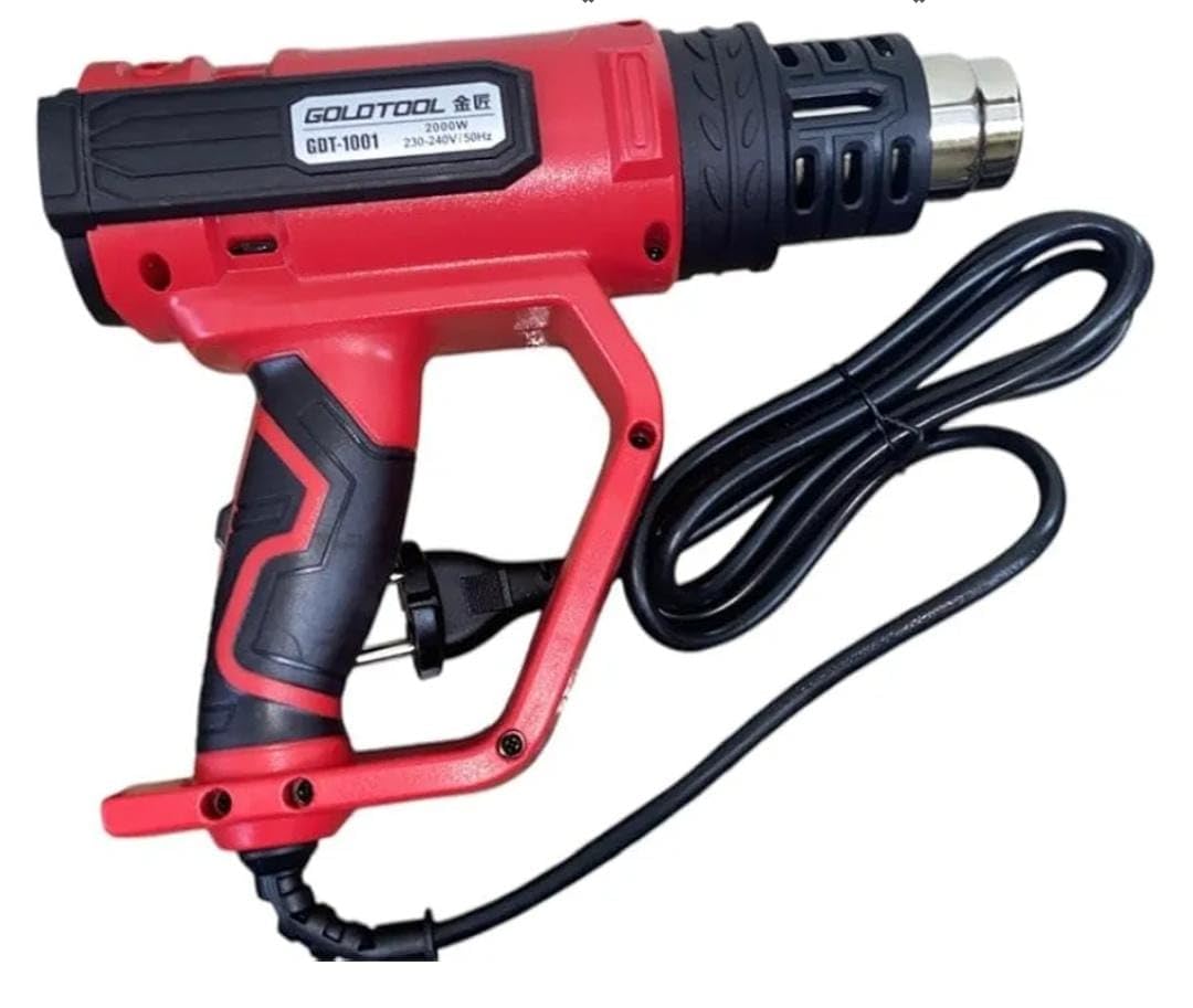 Gold Tool GDT-1001 Hot Air Gun – High-Performance Heat Gun for Shrink Wrapping, Paint Stripping, DIY & Industrial Use – Adjustable Temperature Control