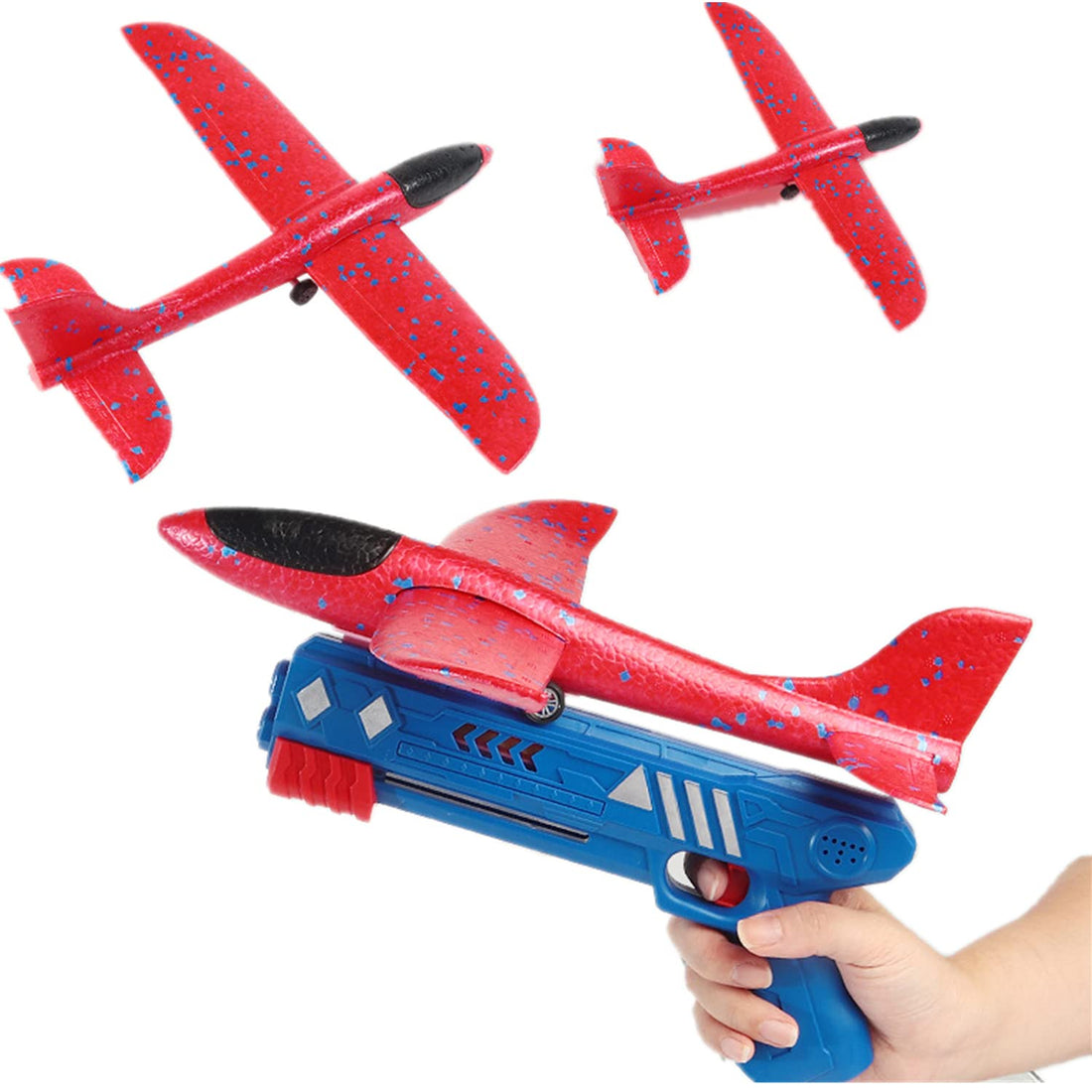 Airplane Toy,One-Click Ejection Model Foam Airplane with 1 Pack Large Throwing Foam Plane,Flying Toy for Kids…