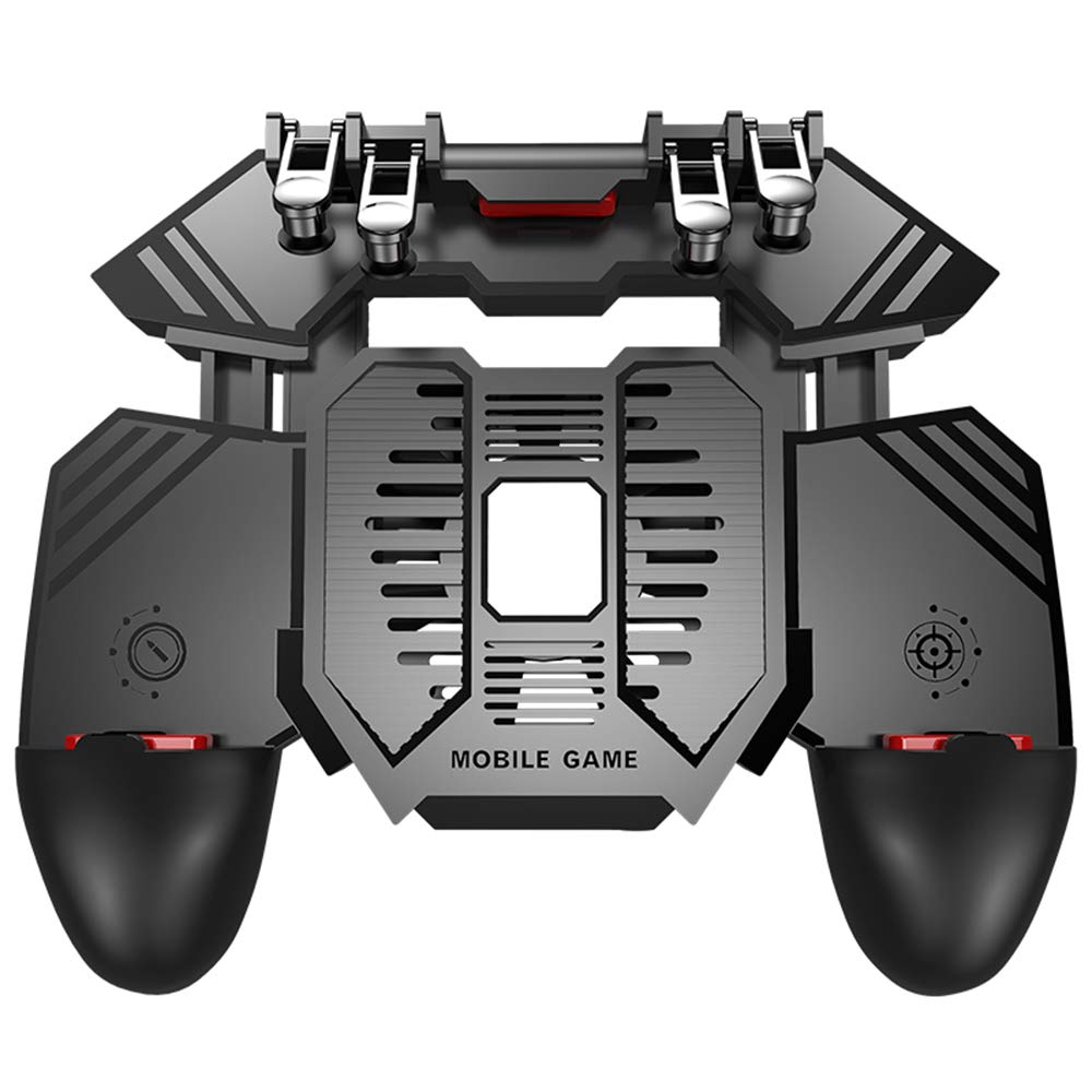 Festnight AK77 Mobile Game Controller, PUBG Game Controller Gamepad, with 6 Finger Gaming Trigger, Phone Controller Gamepad with Cooling Fan, Shoot Sensitive Controller Gamepad 1200mAh