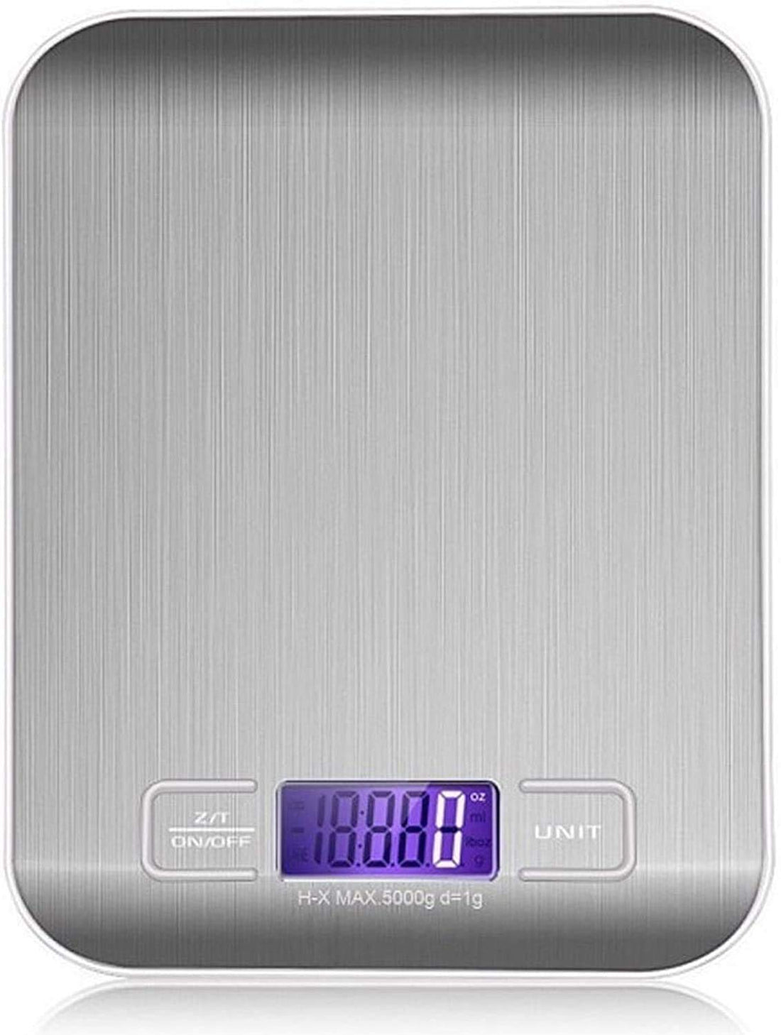 Digital Kitchen Scale, Multifunction Digital Kitchen Scale High Accuracy Electronic Food Weight with Large LCD Display, Stainless Steel Platform, Ultra Slim