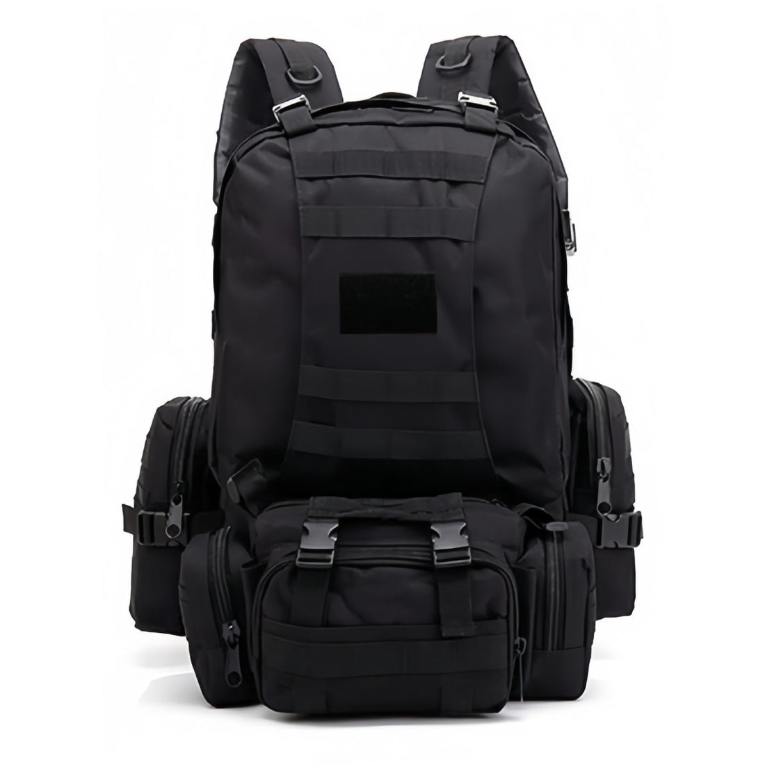 FINYQBET Tactical Backpack 55L with 3 Expansion Tactical Bag, Water Resistant Hiking Backpack, Large Capacity with Detachable Bags, Oxford 900D Camping Backpack