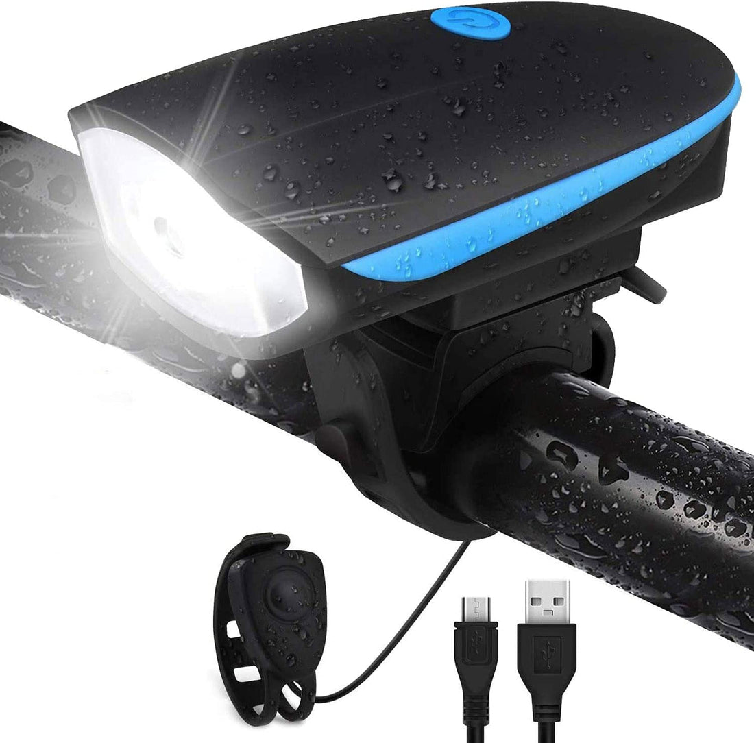 Techista 2-in-1 Rechargeable - Cycle Light (3 Modes) Cycle Light and Horn/Cycle Lights Rechargeable Waterproof (140 dB) Cycle Light with Horn Cycle LED Front Light