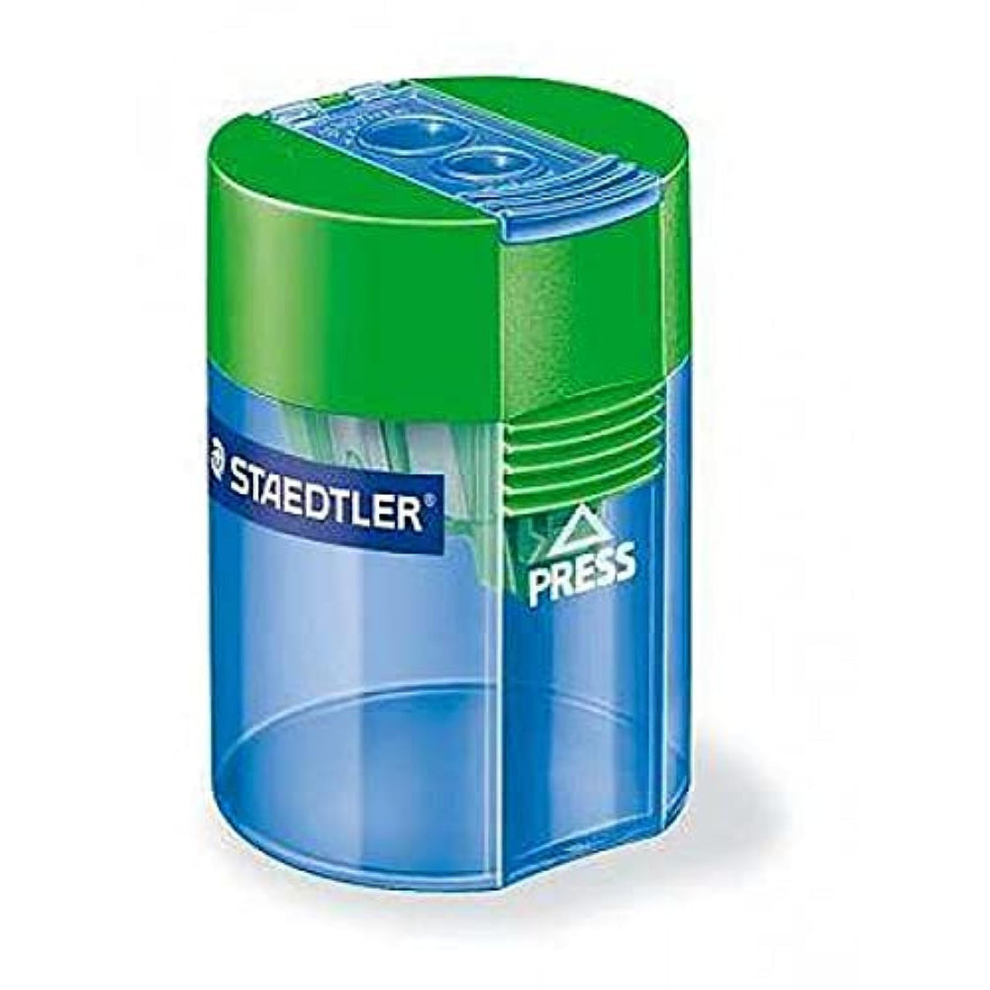 2-Staedtler Cannister Double Hole Pencil Sharpener Assorted Colours 512 006