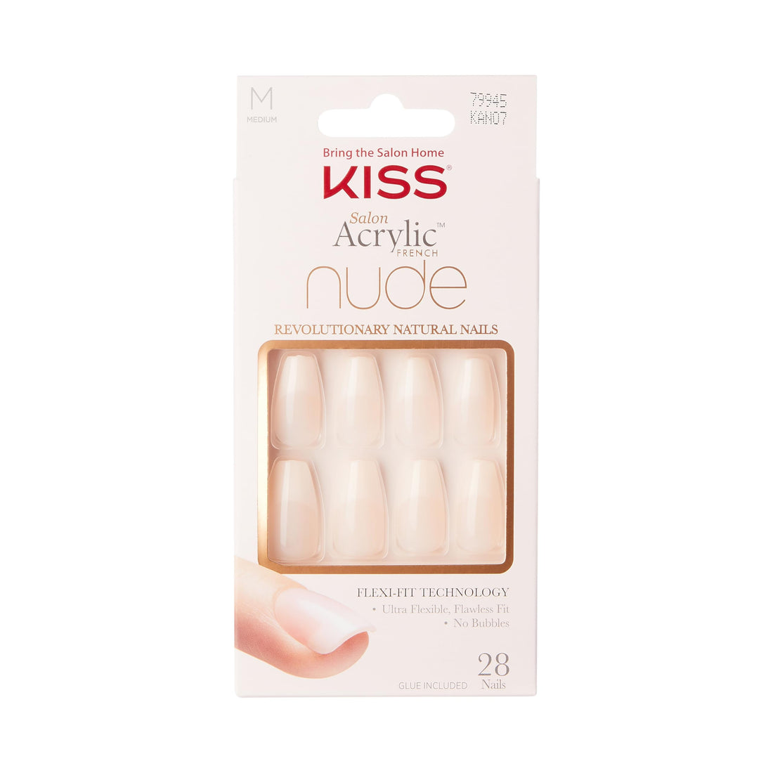 Kiss Acrylic Nude Press-On Nails, Leilani Style (Kan07)
